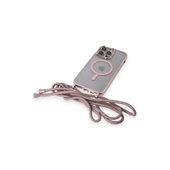 İphone 14 Pro Kılıf Divo Lazer Askılı Magsafe Kapak - Pembe thumbnail 6