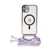 İphone 11 Kılıf Divo Lazer Askılı Magsafe Kapak - Lila thumbnail 1