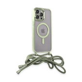 İphone 14 Pro Kılıf Divo Lazer Askılı Magsafe Kapak - Koyu Yeşil thumbnail 2