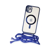 İphone 11 Kılıf Divo Lazer Askılı Magsafe Kapak - Mavi thumbnail 3