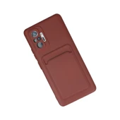 Xiaomi Redmi Note 10 Pro Kılıf Kelvin Kartvizitli Silikon - Bordo thumbnail 3