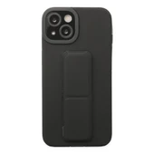 İphone 14 Plus Kılıf Mega Standlı Silikon - Siyah thumbnail 1