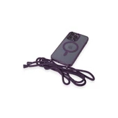 İphone 13 Pro Kılıf Divo Lazer Askılı Magsafe Kapak - Derin Mor thumbnail 6