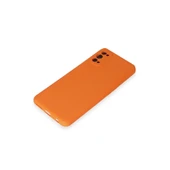 Realme 7 Pro Kılıf Nano İçi Kadife Silikon - Turuncu thumbnail 4