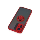 Xiaomi Redmi Note 12s Kılıf Montreal Yüzüklü Silikon Kapak - Kırmızı thumbnail 6