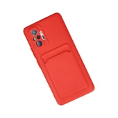 Xiaomi Redmi Note 10 Pro Kılıf Kelvin Kartvizitli Silikon - Kırmızı thumbnail 3