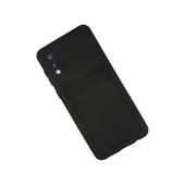 Samsung Galaxy A02 Kılıf Kelvin Kartvizitli Silikon - Siyah thumbnail 2
