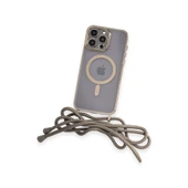 İphone 14 Pro Kılıf Divo Lazer Askılı Magsafe Kapak - Gold thumbnail 3