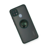 Oppo A15 Kılıf Montreal Yüzüklü Silikon Kapak - Yeşil thumbnail 3