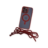 İphone 13 Pro Max Kılıf Divo Lazer Askılı Magsafe Kapak - Kırmızı thumbnail 3