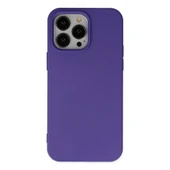 İphone 14 Pro Max Kılıf Nano İçi Kadife Silikon - Mor thumbnail 1
