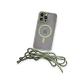 İphone 14 Pro Kılıf Divo Lazer Askılı Magsafe Kapak - Koyu Yeşil thumbnail 3