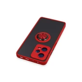 Xiaomi Redmi Note 12 5g Kılıf Montreal Yüzüklü Silikon Kapak - Kırmızı thumbnail 4