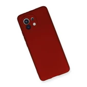 Xiaomi Mi 11 Kılıf First Silikon - Bordo thumbnail 3