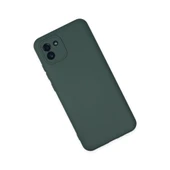 Samsung Galaxy A03 Kılıf Nano İçi Kadife Silikon - Koyu Yeşil thumbnail 3