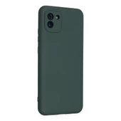 Samsung Galaxy A03 Kılıf Nano İçi Kadife Silikon - Koyu Yeşil thumbnail 2