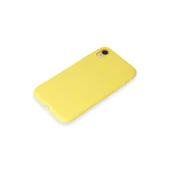 İphone Xr Kılıf First Silikon - Sarı thumbnail 4