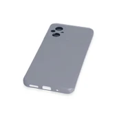 Xiaomi Poco M5 Kılıf Nano İçi Kadife Silikon - Gri thumbnail 4