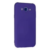 Samsung Galaxy J7 Kılıf Nano İçi Kadife Silikon - Mor thumbnail 3