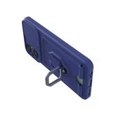 Xiaomi Poco M5 Kılıf Zuma Kartvizitli Yüzüklü Silikon - Lacivert thumbnail 3