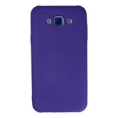 Samsung Galaxy J7 Kılıf Nano İçi Kadife Silikon - Mor thumbnail 1