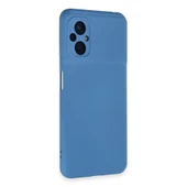 Xiaomi Poco M5 Kılıf Nano İçi Kadife Silikon - Mavi thumbnail 2