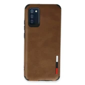Samsung Galaxy A03s Kılıf Loop Deri Silikon - Kahverengi thumbnail 1