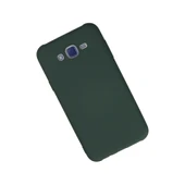 Samsung Galaxy J7 Kılıf Nano İçi Kadife Silikon - Koyu Yeşil thumbnail 2