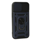 İphone 13 Kılıf Pars Lens Yüzüklü Silikon - Lacivert thumbnail 2