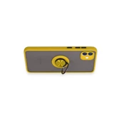 Samsung Galaxy A04 Kılıf Montreal Yüzüklü Silikon Kapak - Sarı thumbnail 4