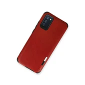 Samsung Galaxy A03s Kılıf Loop Deri Silikon - Kırmızı thumbnail 2