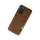 Samsung Galaxy A03s Kılıf Loop Deri Silikon - Kahverengi thumbnail 2