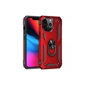 İphone 13 Pro Max Kılıf Sofya Yüzüklü Silikon Kapak - Kırmızı thumbnail 1