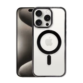 İphone 15 Pro Kılıf Erozi Magsafe Kapak - Siyah thumbnail 1