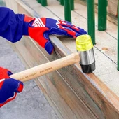 WORKPRO WP241050 35mm Ahşap Saplı Çift Başlı Hassas Lastik Çekiç thumbnail 5