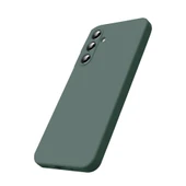 Samsung Galaxy S25 Fe Nano İçi Kadife Silikon - Koyu Yeşil thumbnail 3