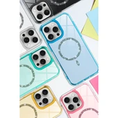 Apple İphone 11 Live Diamond Magsafe Kapak - Şeffaf thumbnail 2