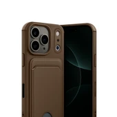 Apple İphone 17 Pro Kelvin Kartvizitli Silikon - Kahverengi thumbnail 2