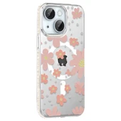 Joko Apple İphone 15 Floral Magsafe Kapak - Pembe thumbnail 1