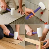 WORKPRO WP241040 57mm 450Gr PVC PP Saplı Beyaz Kauçuk Tokmak thumbnail 6