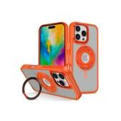 Joko İphone 16 Pro Max Banza Magsafe Standlı Kapak - Turuncu thumbnail 1