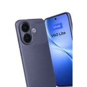 Vivo V60 Lite Auto Focus Karbon Kapak - Lacivert thumbnail 3