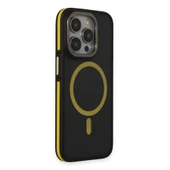 Joko İphone 14 Pro Max Kılıf Rocky Magsafe Kapak - Siyah-sarı thumbnail 2