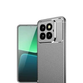 Xiaomi Mi 14t Pro Kılıf Auto Focus Karbon Kapak - Gri thumbnail 2