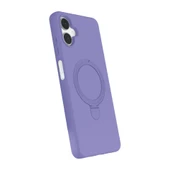 Samsung Galaxy A06 Regal Magsafe Standlı Kapak - Lila thumbnail 3