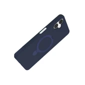 Samsung Galaxy A06 Regal Magsafe Standlı Kapak - Lacivert thumbnail 3