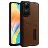 Oppo A38 Sara Kartvizitli Deri Kılıf - Taba thumbnail 1