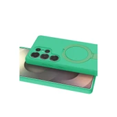 Samsung Galaxy S24 Ultra Regal Magsafe Standlı Kapak - Yeşil thumbnail 4