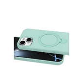 Apple İphone 15 Regal Magsafe Standlı Kapak - Su Yeşili thumbnail 4