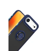 Apple İphone 17 Air Montreal Yüzüklü Silikon Kapak - Lacivert thumbnail 2